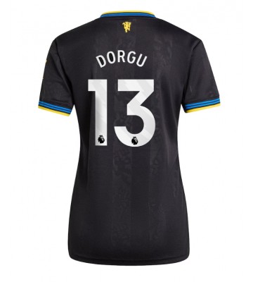 Manchester United Patrick Dorgu #13 Tercera Equipación Mujer 2025-26 Manga Corta